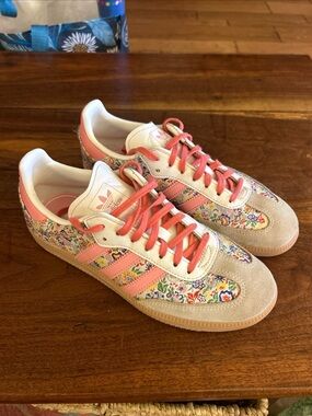 adidas Samba x Liberty Embroidered Floral Sneakers size 5.5Y EU 38
